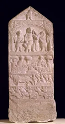 Estela votiva dedicada a Saturno, la Estela de Boglio, siglo III-IV